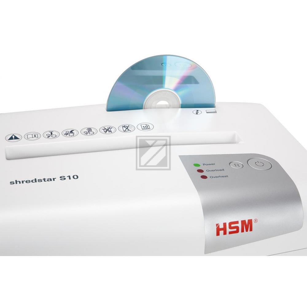 1042121 HSM Shredstar S10 Aktenvernichter A4 6mm Streifen 10 Blatt