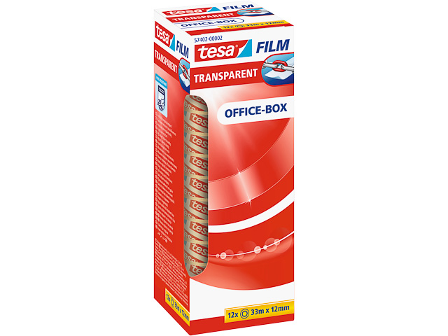 TESAFILM KLEBEFILM OFFICE BOX 12er PACK 57402-00002-01 33mx12mm transparent