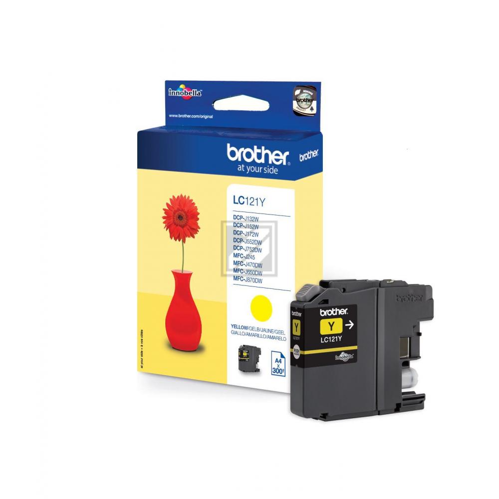 LC121Y BROTHER MFC Tinte yellow 300 Seiten