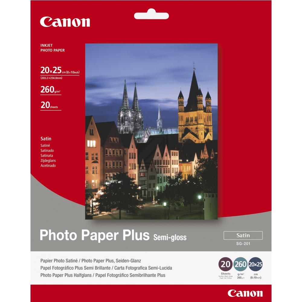 1686B018 CANON Fotopapier 20x25cm 20 Blatt weiss 260gr semigloss
