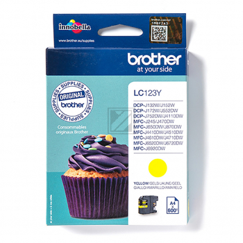 LC123Y BROTHER MFC Tinte yellow ST 600 Seiten