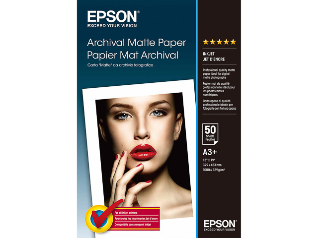 C13S041340 EPSON ARCHIVIERUNGSPAPIER A3+ 50Blatt 192gr matt