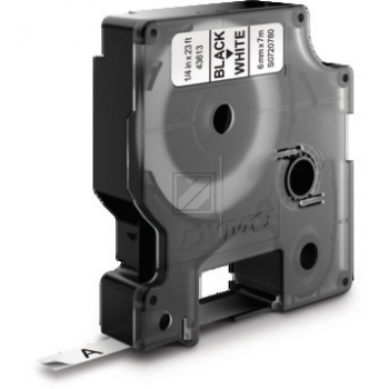 S0720780 DYMO D1 Schriftband 6mm schwarz weiss 7 Meter