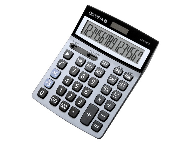 OLYMPIA LCD6016 TASCHENRECHNER BLAU 4684 16stelliges Display