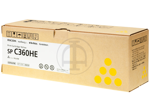 408187 RICOH SPC361SFNW TONER YEL HC Type SPC360HE 5000Seiten hohe Kapazitaet