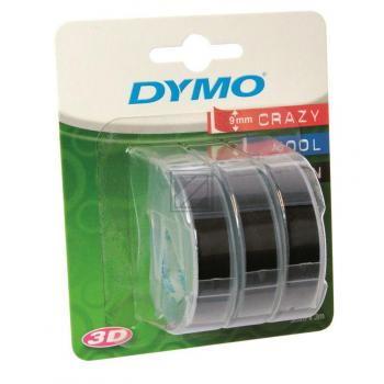 S0847730 DYMO Praegeband (3) 9mm schwarz 3x3 Meter