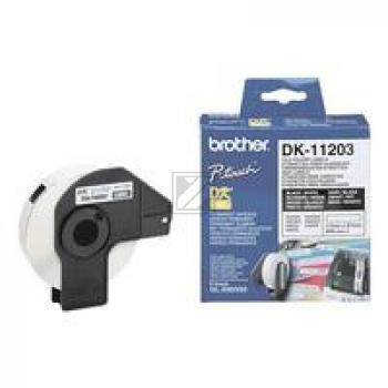 DK11203 BROTHER QL550 Etikettenrolle 17x87mm weiss schwarz 300 Stück