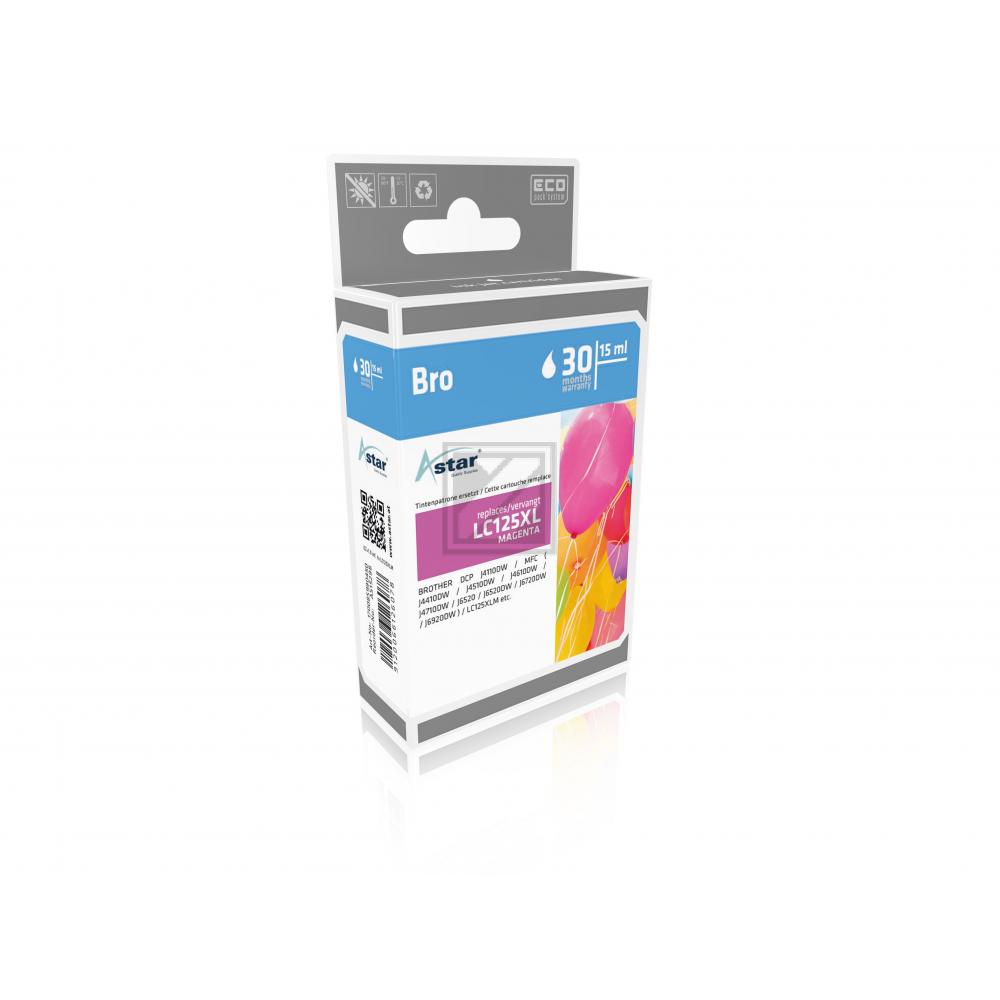 AS15298 ASTAR BROTHER LC125XLM MFCJ Tinte magenta HC rebuilt 1200Seiten Chip