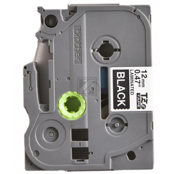 TZE335 BROTHER PT Schriftband 12mm schwarz weiss 8 Meter laminiert