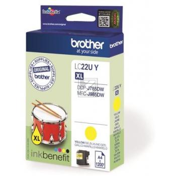LC22UY BROTHER MFC Tinte yellow 1200 Seiten