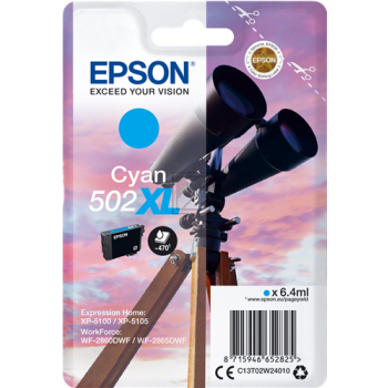 C13T02W24010 EPSON XP Tinte cyan HC 470 Seiten 6,4ml