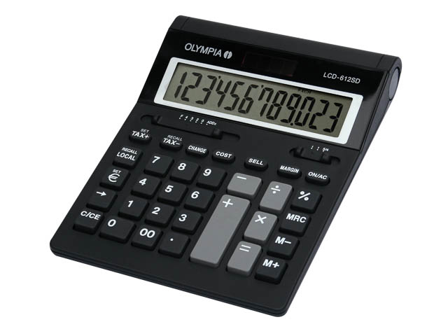 OLYMPIA LCD612SD TISCHRECHNER SCHWARZ 941911006 12stelliges Display