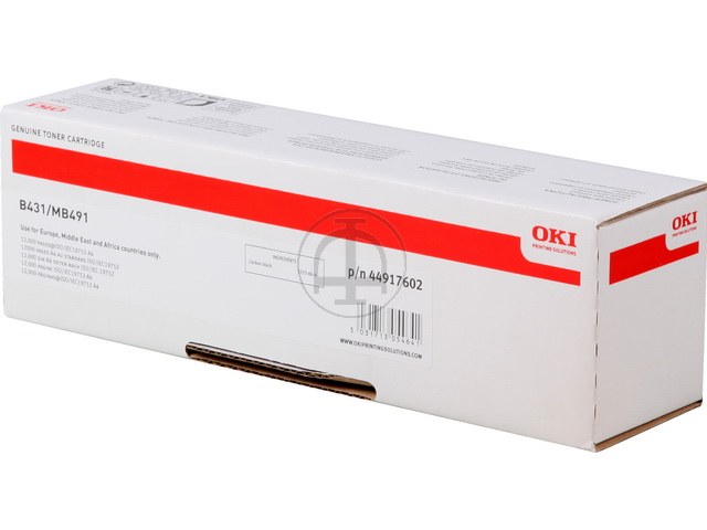 44917602 OKI B431 TONER BLACK 12.000Seiten