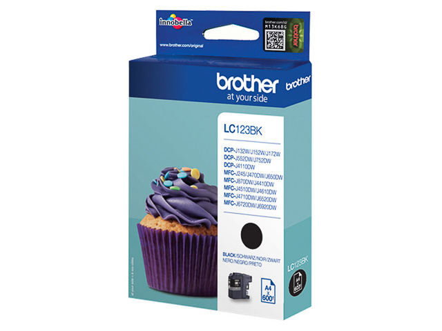 LC123BK BROTHER MFCJ4510DW TINTE BLK ST 600Seiten Standard Kapazitaet