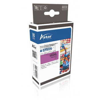 AS70063 ASTAR EPSON T02W3 XP Tinte magenta HC rebuilt 470Seiten Chip 6,4ml