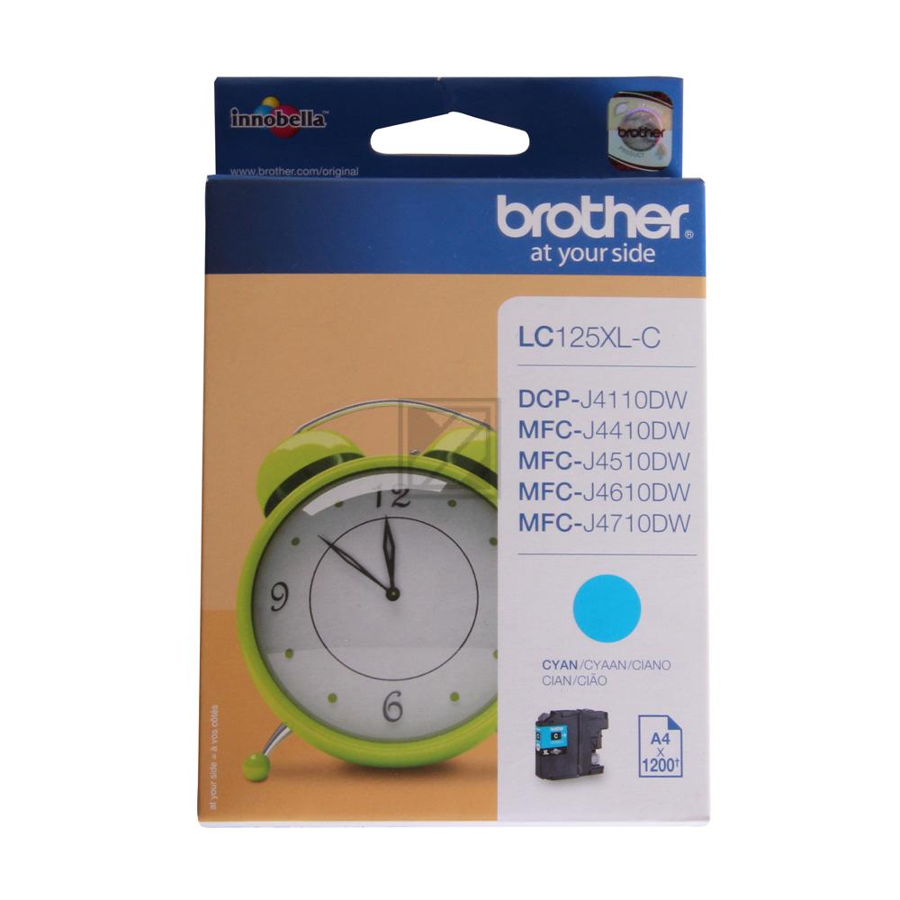 LC125XLC BROTHER MFC Tinte cyan HC 1200 Seiten