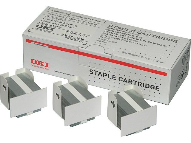 42937603 OKI MC780 HEFTKLAMMERN (3) 3x5000Stk