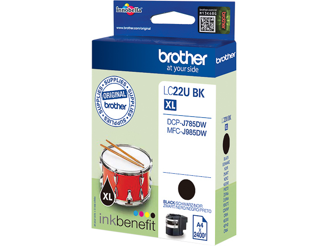 LC22UBK BROTHER MFCJ985DW TINTE BLACK 2400Seiten