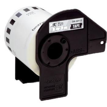 DK44605 BROTHER QL550 Etikettenrolle 62mm gelb schwarz 30,48 Meter abloesbar