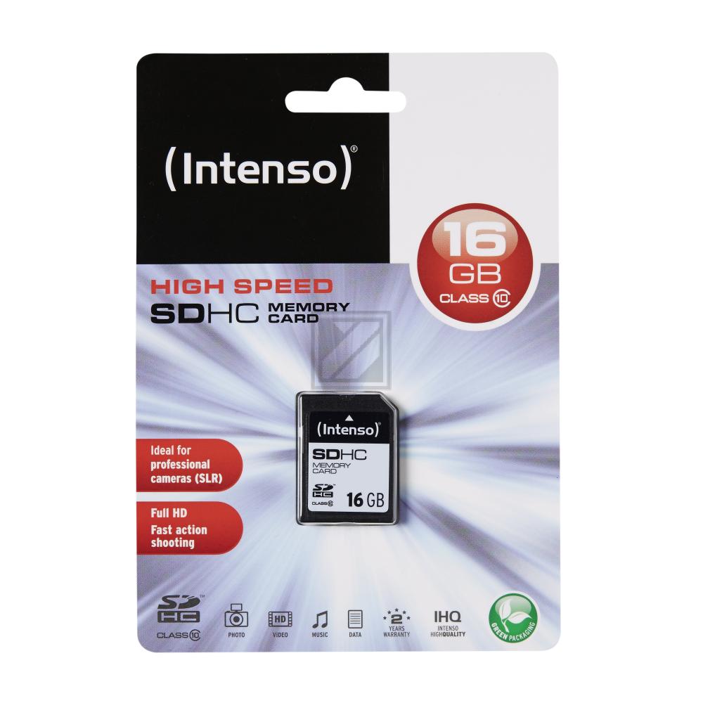 INTENSO SDHC KARTE 16GB 3411470 Klasse 10