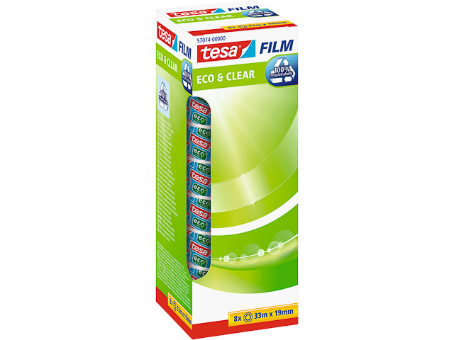 TESAFILM KLEBEFILM OFFICE BOX 8er PACK 57074-00000-01 33mx19mm klar