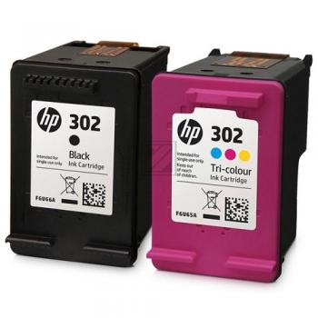 X4D37AE HP 302 OJ Tinte (2) blk-col 170/150Seiten 3,5/4ml