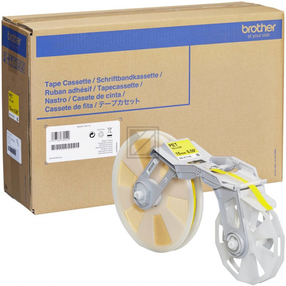 MCET1YE BROTHER Farbband 15mm gelb 310 Meter OPP Tape Creator