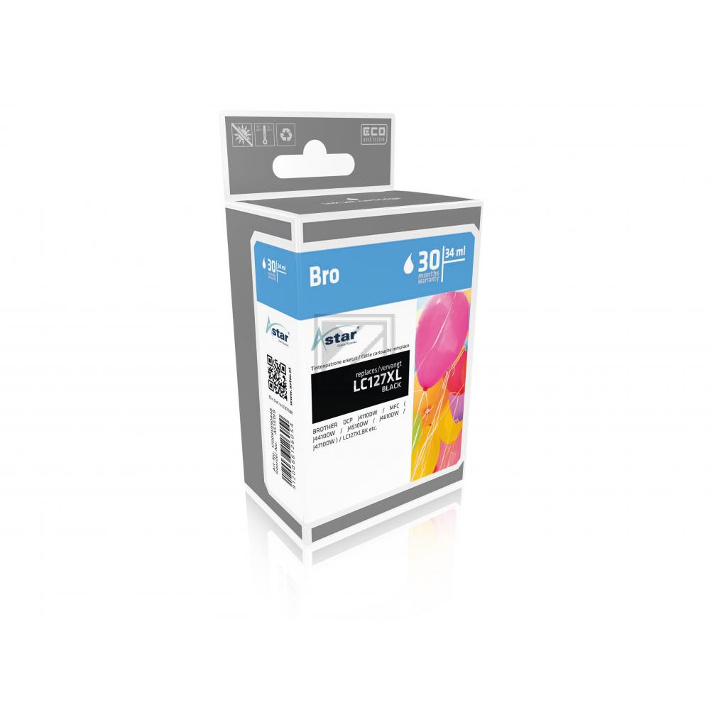 AS15198 ASTAR BROTHER LC127XLBK MFCJ Tinte black HC rebuilt 1200Seiten Chip