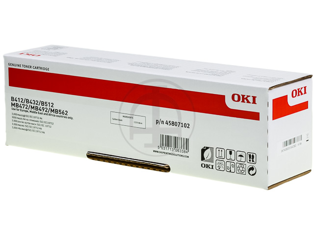 45807102 OKI MB472 TONER BLACK ST 3000Seiten Standard Kapazitaet