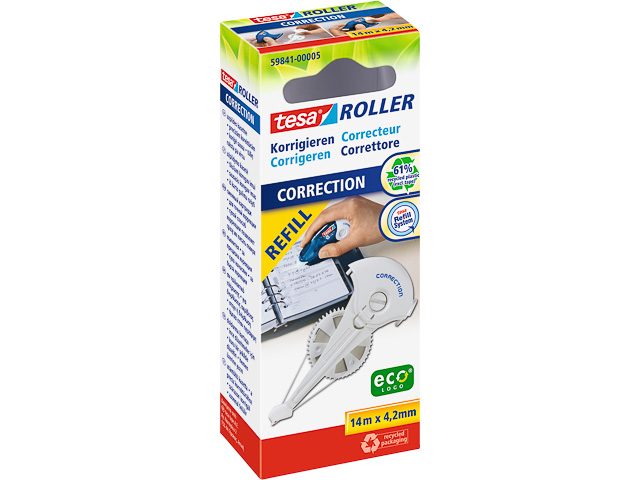 TESA ECOLOGO KORREKTURROLLER REFILL 59841-00005-05 4,2mmx14m