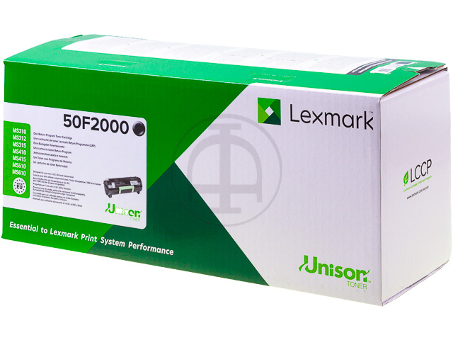 50F2000 LEXMARK MS310DN TONER BLACK ST 502 1500Seiten Standard Kapaz return