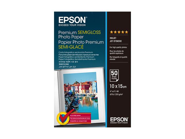 C13S041765 EPSON FOTOPAPIER 10x15cm 50Blatt 251gr seidenmatt