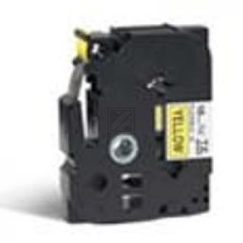 TZEFX641 BROTHER PT Schriftband 18mm gelb schwarz 8 Meter laminiert