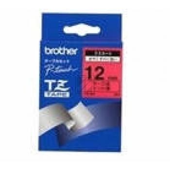 TZE431 BROTHER PT Schriftband 12mm rot schwarz 8 Meter laminiert