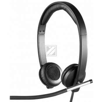 981-000519 LOGITECH H650E Headset Kabel Stereo on-ear USB-A schwarz