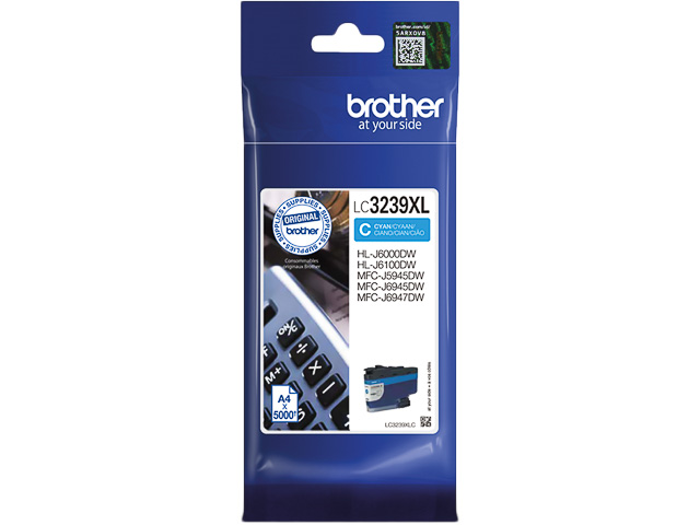 LC3239XLC BROTHER HLJ6000DW TINTE CY HC 5000Seiten hohe Kapazitaet