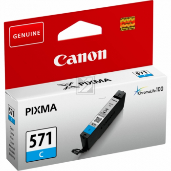 0386C001 CANON CLI571C Nr.571 Pixma MG Tinte cyan ST 345Seiten 7ml