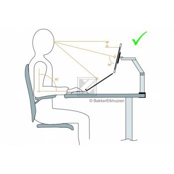 BNESP BAKKER Monitorarm 3-8kg einzeln silber