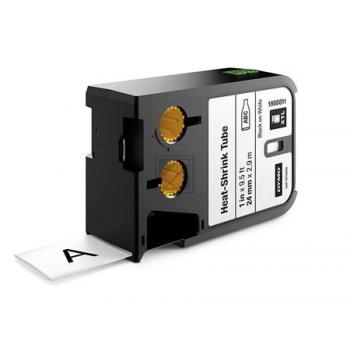 1868811 DYMO XTL Schrumpfschlauch 24mm schwarz weiss 5,5 Meter