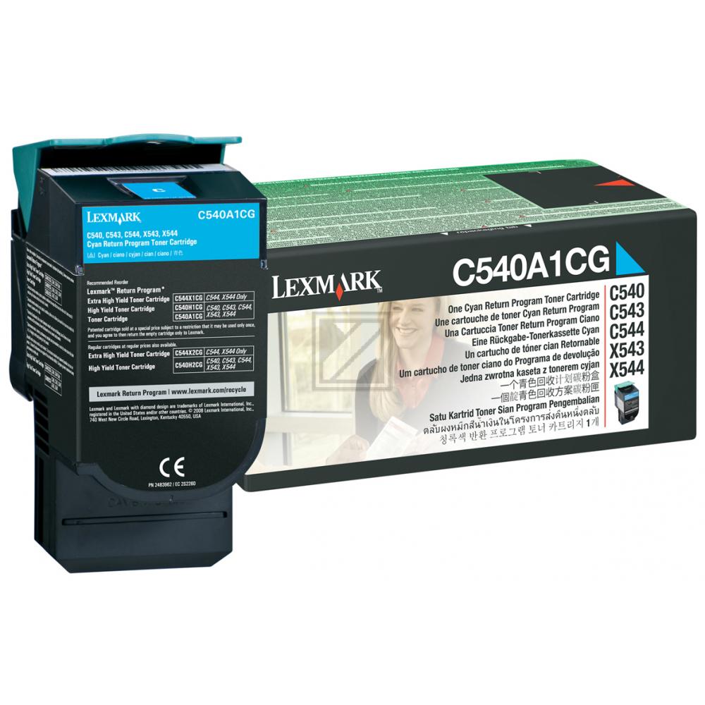 C540A1CG LEXMARK C54x/X54x Toner cyan ST return 1000Seiten
