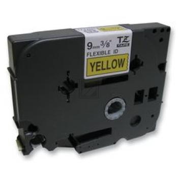 TZEFX621 BROTHER PT Schriftband 9mm gelb schwarz 8 Meter laminiert