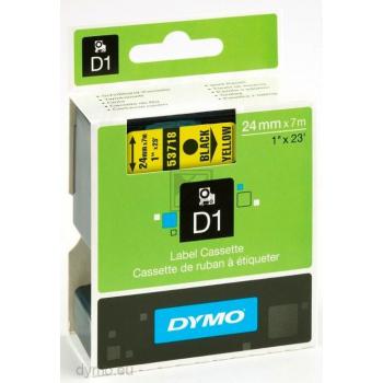 S0720980 DYMO D1 Schriftband 24mm schwarz gelb 7 Meter