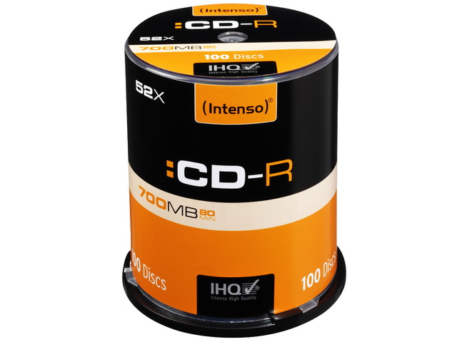 INTENSO CDR80 700MB 52x (100) CB 1001126 Cake Box