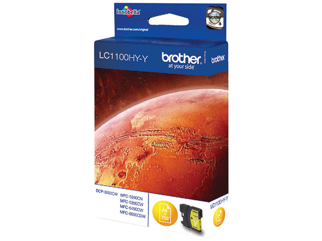 LC1100HYY BROTHER MFC6490CW TINTE YEL HC 750Seiten hohe Kapazitaet