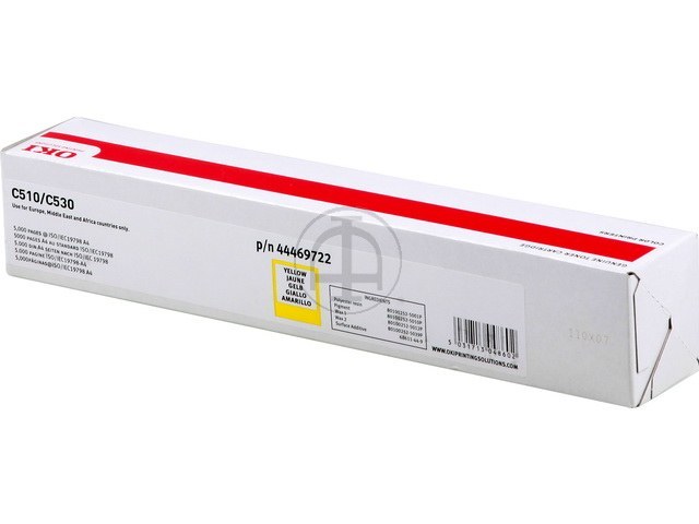 44469722 OKI C510 TONER YELLOW 5000Seiten