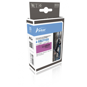 AS70048 ASTAR BROTHER LC22UM MFCJ Tinte magenta rebuilt 1200Seiten Chip