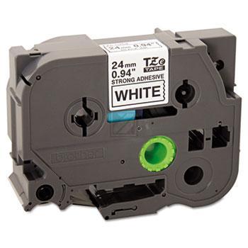 TZES251 BROTHER PT Schriftband 24mm weiss schwarz 8 Meter laminiert