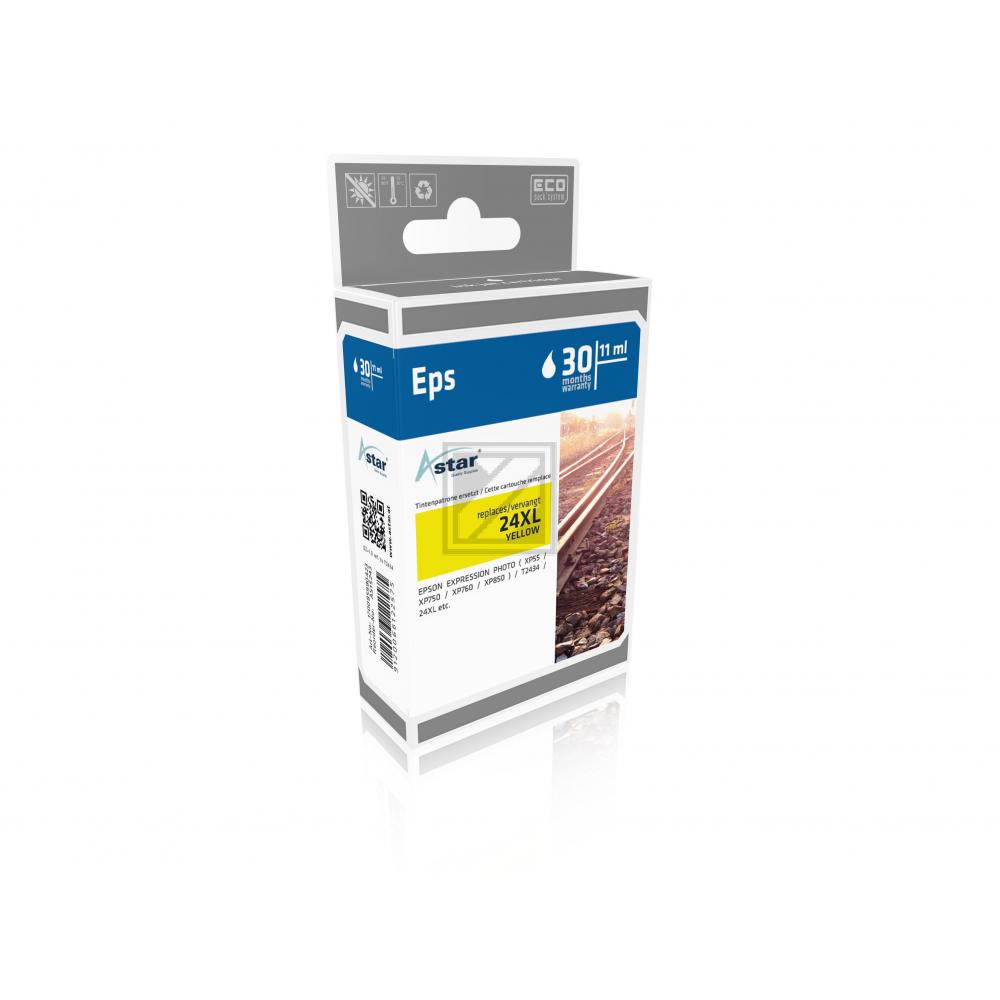 AS15243 ASTAR EPSON T2434 XP Tinte yellow HC rebuilt 740Seiten Chip 8,7ml