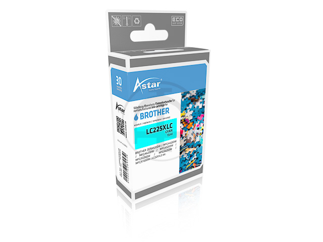 AS16016 ASTAR BRO. MFCJ4420 TINTE CYA LC225XLC 1200Seiten 11,8ml