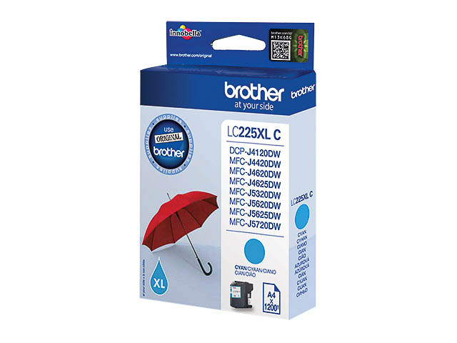 LC225XLC BROTHER MFCJ4420DW TINTE CYA HC 1200Seiten hohe Kapazitaet